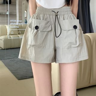 Mid Rise Plain Shorts