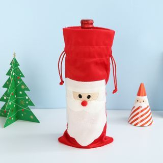 Cutie Bazaar Christmas Drawstring Bag for Wine