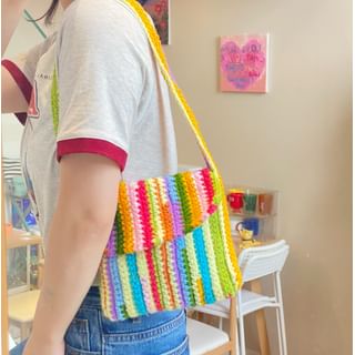 Handmade Colorful Crochet Knit Cross Bag