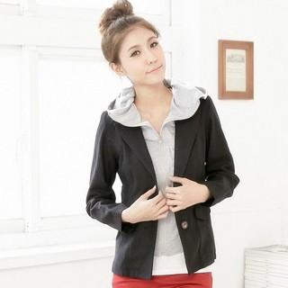 RingBear Inset Hoodie Buttoned Jacket