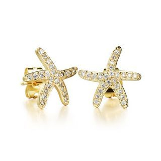 Tenri Rhinestone Starfish Earrings