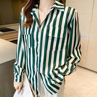 Long-Sleeve Striped Shirt