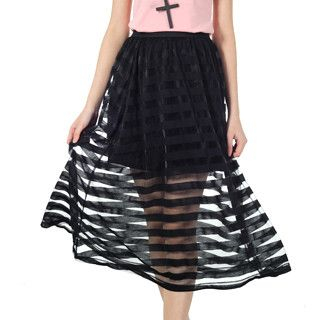 Inset Skirts Striple Maxi Skirt
