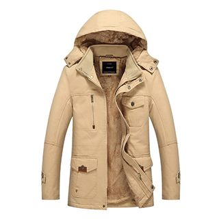 RUYA Fleece-Lined Hooded Zip Jacket