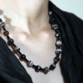 Zeno Beaded Wooden Necklace