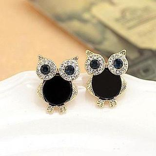 Best Jewellery Rhinestone Owl Earrings