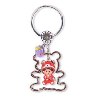 Bear Crystal Frame Keychain  with Animal MCC Bear Monchhichi Siam - One Size