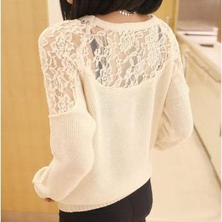 Soft Luxe Lace Panel Knit Top