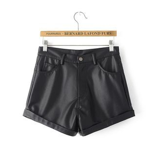 Chicsense Faux-Leather Shorts