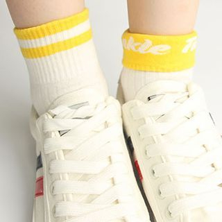 NANA Stockings Lettering Fold Over Socks