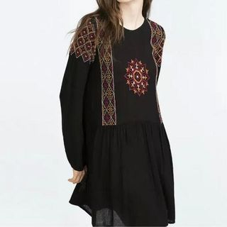 Chicsense Embroidered A-Line Dress