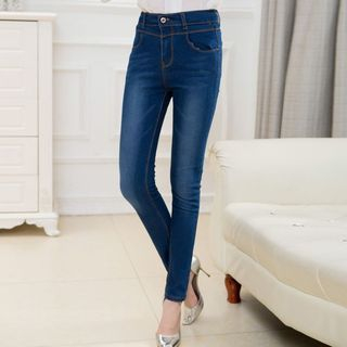 Quintess Washed Slim-Fit Jeans
