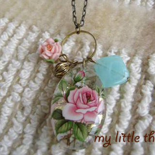 MyLittleThing Colorless Japan Paint Bead with Copper Necklace