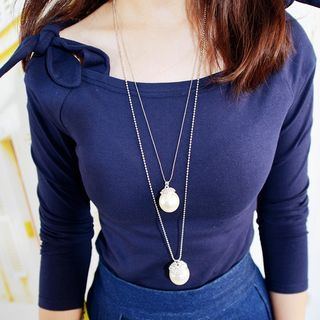 Miudo Layered Faux Pearl Necklace