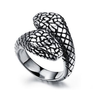 Tenri Titanium Steel Wrap Ring