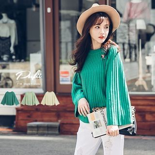 PUFII Wide Sleeve Knit Top