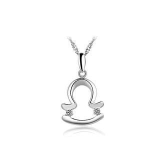 BELEC 925 Sterling Silver Constellation Libra Pendant with Necklace