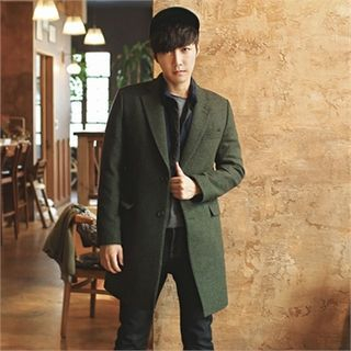 MITOSHOP Notched Lapel Single-Breasted Coat