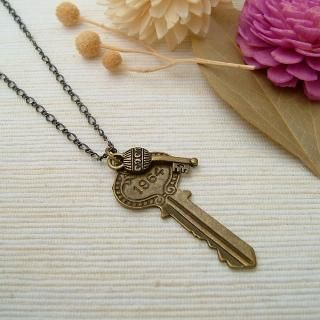 MyLittleThing Double Keys Necklace Copper - One Size
