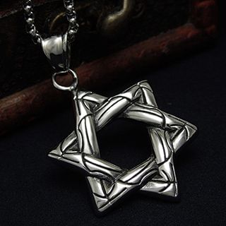 Andante Titanium Steel Star Necklace