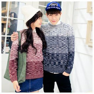 Simpair Couple Gradient Sweater