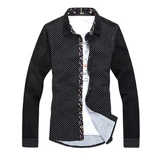 Evzen Polka Dot Corduroy Shirt