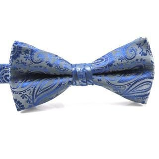 Xin Club Patterned Bow Tie Blue - One Size