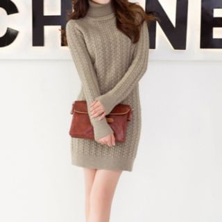 Coolvibe Turtleneck Cable-Knit Long Sweater