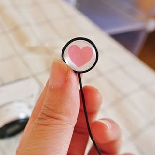 Photo Fun Heart Print Camera Lens Cap Holder