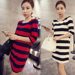 Pura 3/4-Sleeve Striped Dress