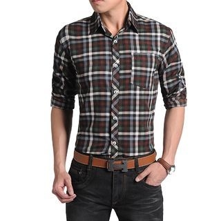 JIBOVILLE Plaid Long-Sleeve Shirt