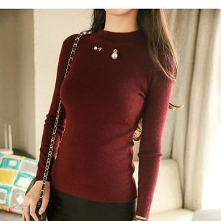 Soft Luxe Beaded Knit Top