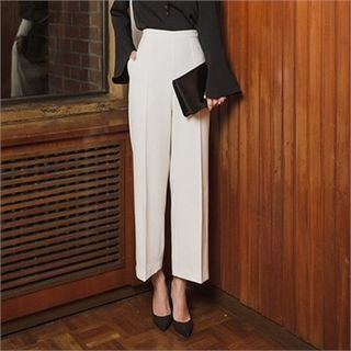 O.JANE Zip-Side Wide-Leg Dress Pants