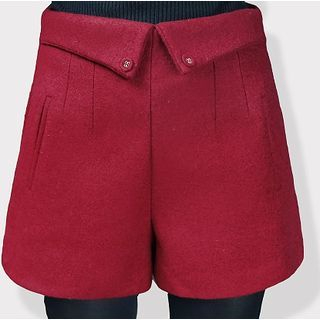 LITI Cuff Trim Woolen Shorts