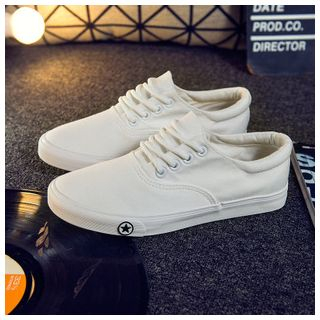 EUNICE Lace-Up Canvas Sneakers