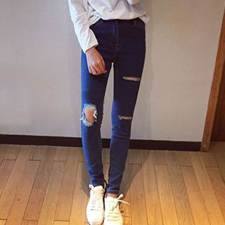 Eva Fashion Distressed Skinny Jeans