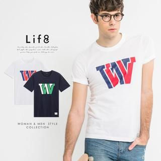 Life 8 Short Sleeves Lettering T-shirt