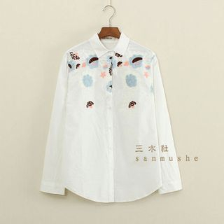 Mushi Long-Sleeve Embroidered Shirt