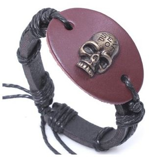 KINNO Skull Leather Bracelet