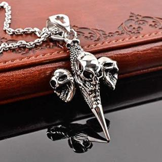 Trend Cool Skull Pattern Dangle Necklace