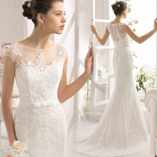 Angel Bridal Lace Ball Gown Wedding Dress