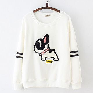 ninna nanna Dog Applique Pullover