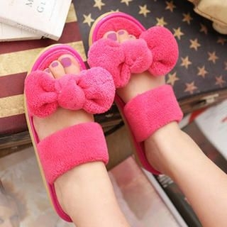 Bow-Accent Slippers