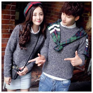 Azure Matching Couple M lange Sweater