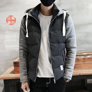 LC Homme Paneled Hooded Zip Jacket