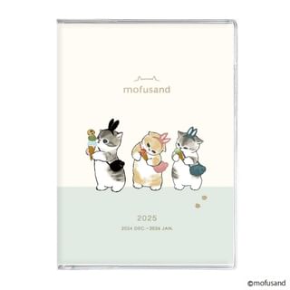 mofusand A6 Monthly Scheduler / Dairy 2025 (Ice-cream Cat) A6