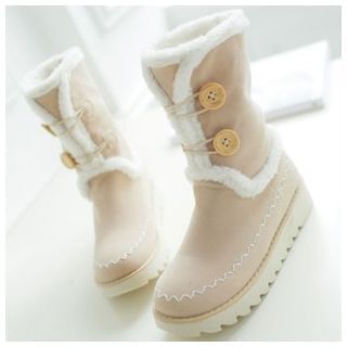 CITTA Buttoned Short Snow Boots