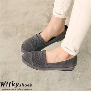 Wifky Woven Faux-Suede Slip-Ons