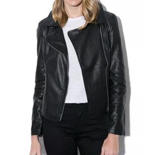 Chicsense Faux-Leather Biker Jacket