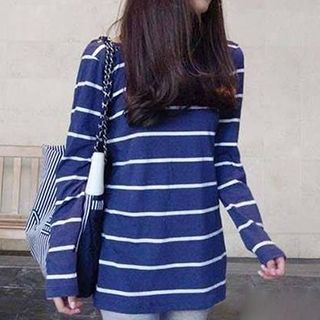 Rocho Open Back Striped T-Shirt